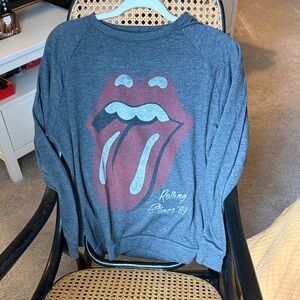Gray Rolling Stones Graphic Sweatshirt